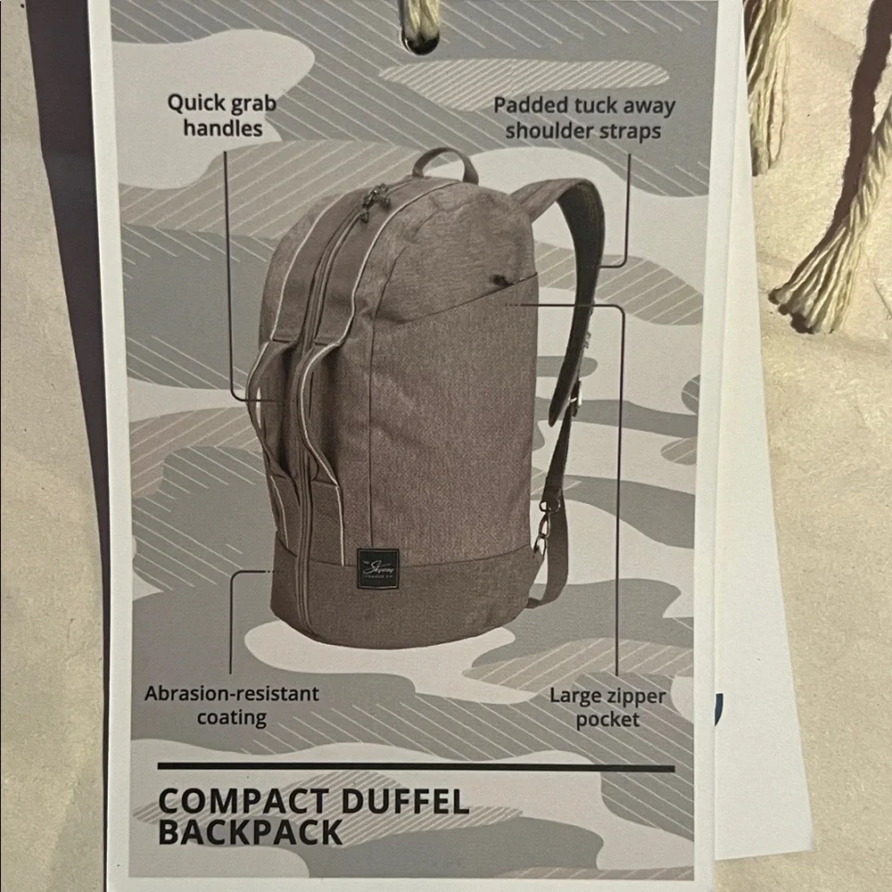 The Skyway Luggage Co. Compact Duffel/backpack from The Rainier Collection - NWT